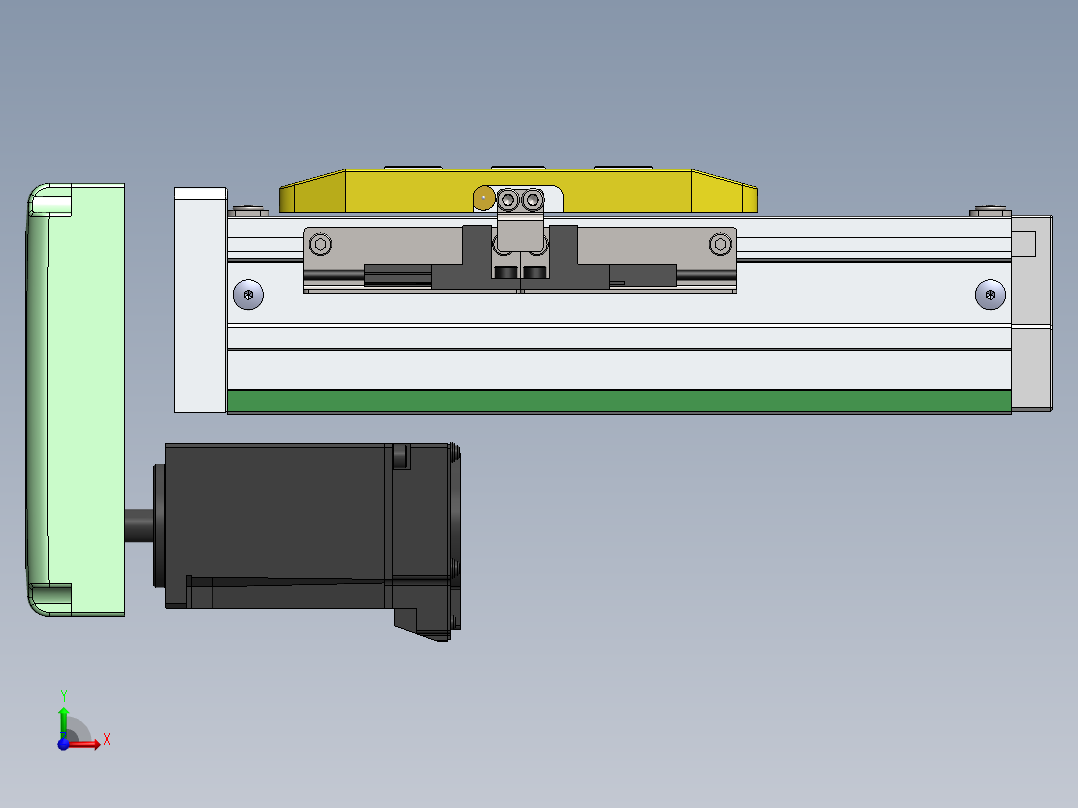 GTH内嵌丝杆全封闭GTH5-BM-100W前视图