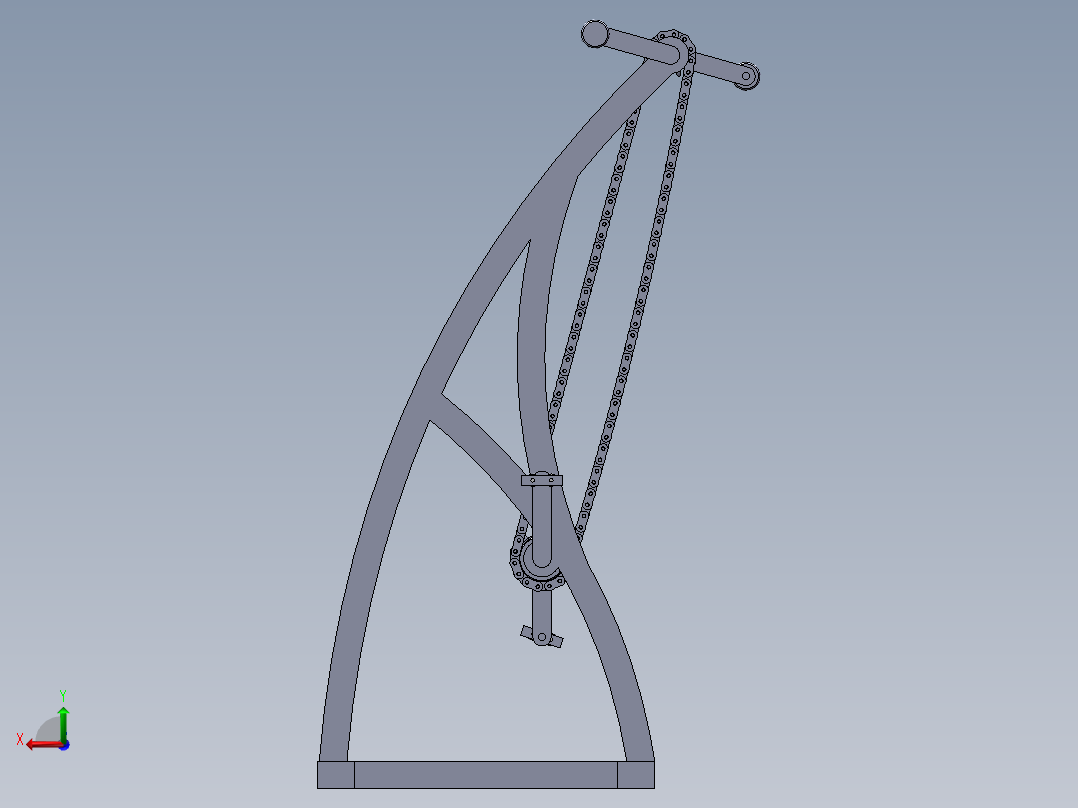 康复器材上下肢锻炼脚踏车后视图
