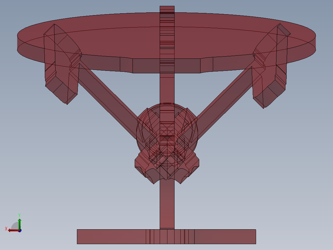 激光下料拼图星际战舰图CAD-SOLIDWORKS 2016, STEP _ IGES后视图