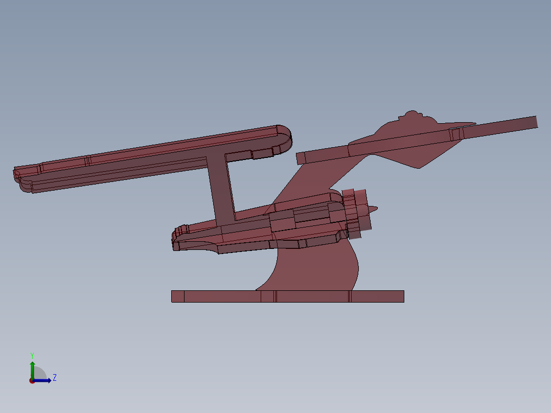 激光下料拼图星际战舰图CAD-SOLIDWORKS 2016, STEP _ IGES左视图