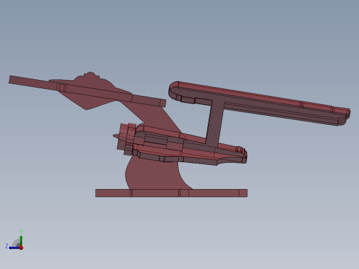 激光下料拼图星际战舰图CAD-SOLIDWORKS 2016, STEP _ IGES右视缩略图