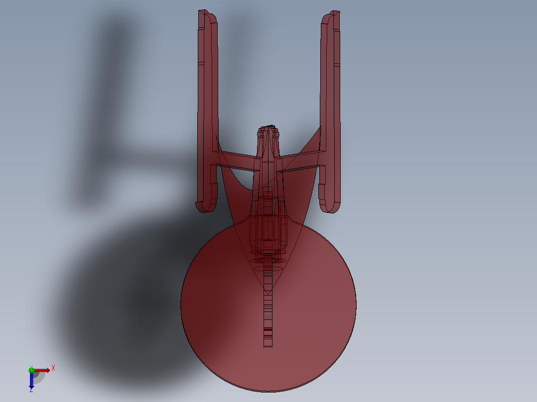 激光下料拼图星际战舰图CAD-SOLIDWORKS 2016, STEP _ IGES俯视图