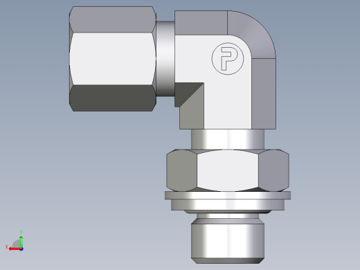 卡套式工业通用硬管接头EO_Adjustable_Locknut_elbow_WEE06ZLLRCF后视缩略图
