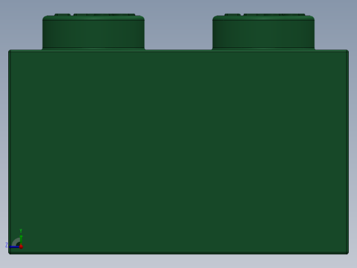 乐高套装 4421基本积木-4181135 - 2456 - 44237 Dark Green Brick 2 x 6.SLDPRT右视缩略图