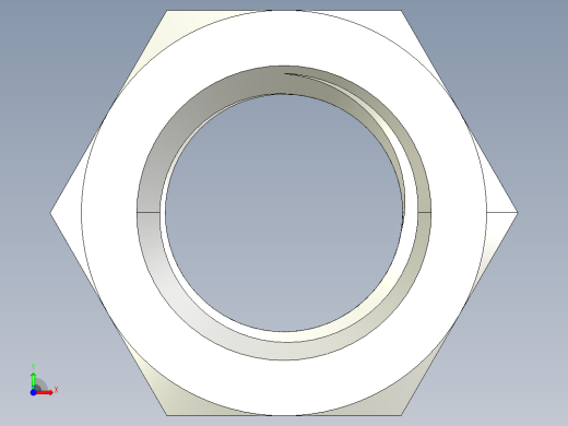 DIN 934 螺母-M22 Nut.STEP前视缩略图