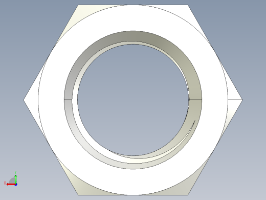 DIN 934 螺母-M22 Nut.STEP后视缩略图