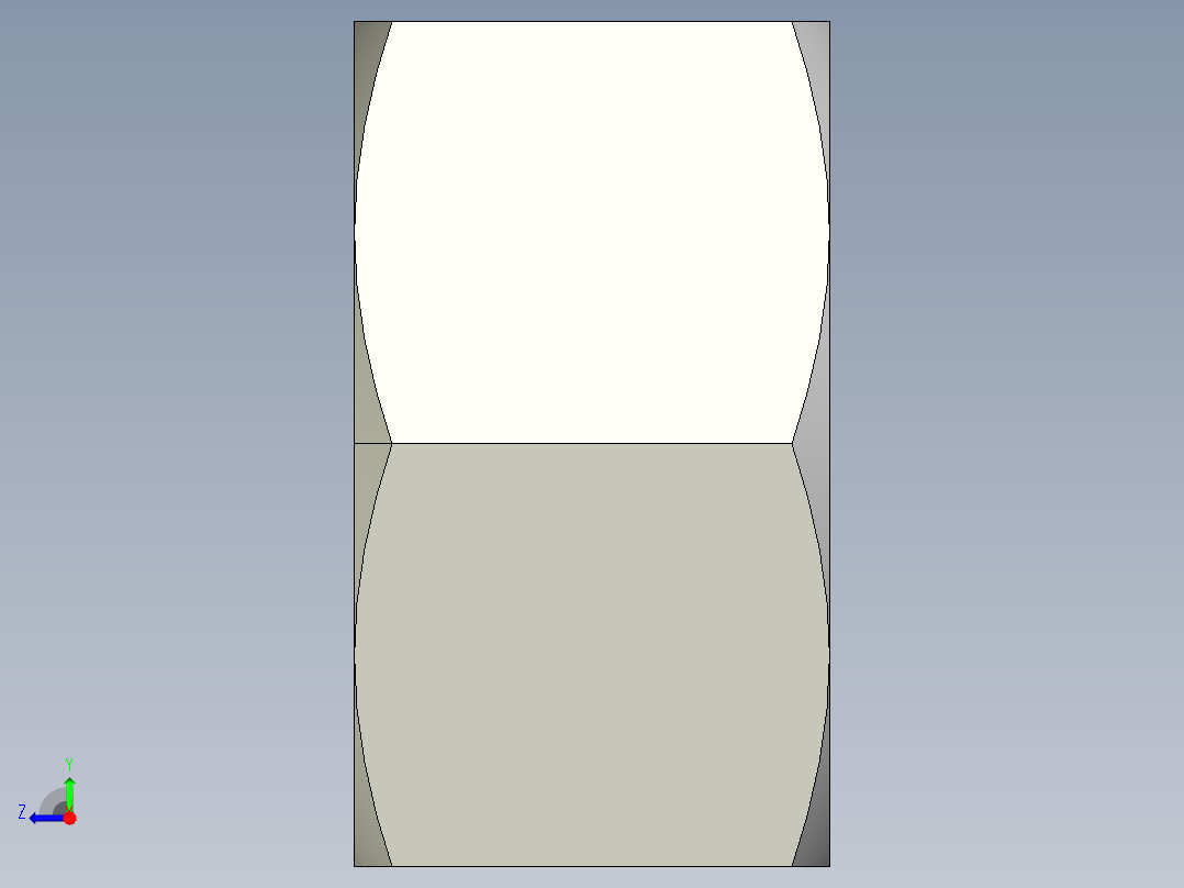 DIN 934 螺母-M22 Nut.STEP右视图