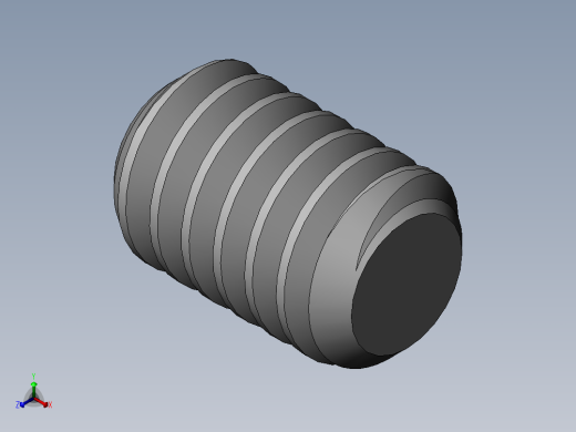 DIN 913-ISO 4026 固定螺钉-M2 L=3.SLDPRT正等轴测缩略图
