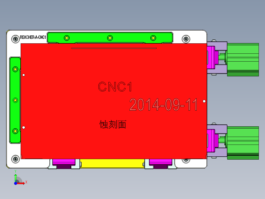REACHER-A笔记本CNC工装夹具三维模型-cnc1前视图