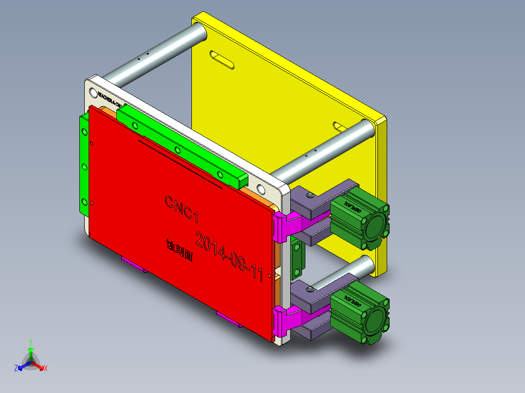 REACHER-A笔记本CNC工装夹具三维模型-cnc1正等轴测图