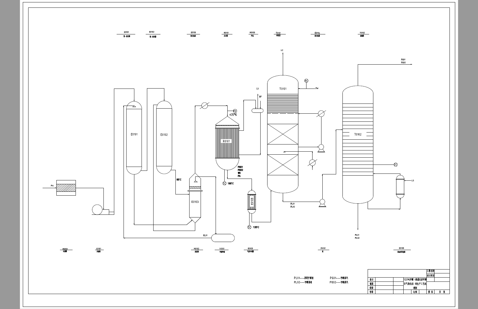 D0707-10万吨甲醛（银催化剂甲醇空气氧化法）的生产工艺设计及反应器的设计+CAD+说明书==614881=250