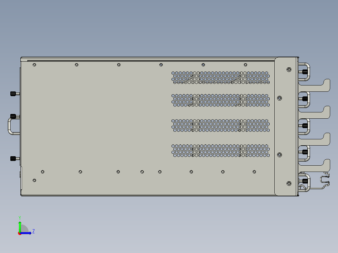 新型小型工业交换机641704左视图