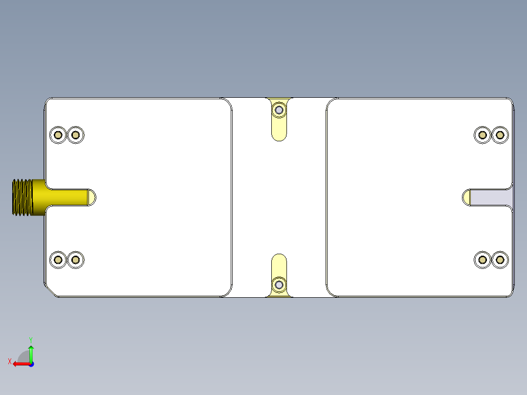电池盖铣外观面CNC工装治具模型后视图