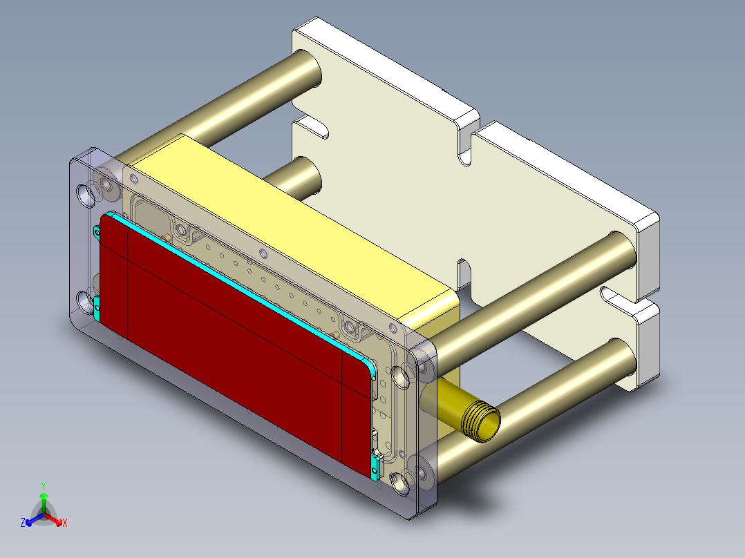 电池盖铣外观面CNC工装治具模型正等轴测图