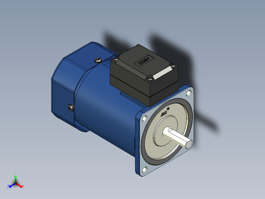 YT系列调速电机-90yt04正等轴测图