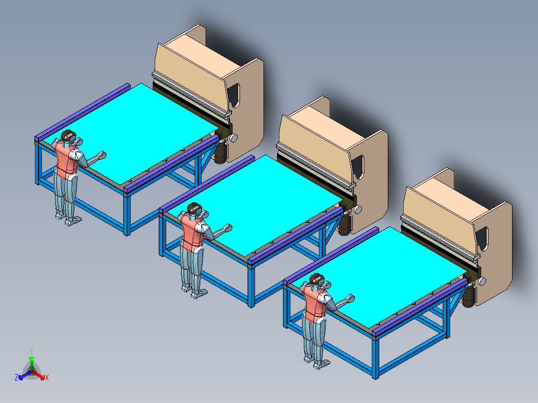 大型门板折弯辅助工作站设计