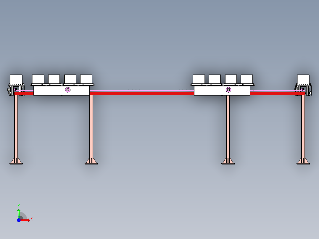 框架轨道输送小车设计前视图