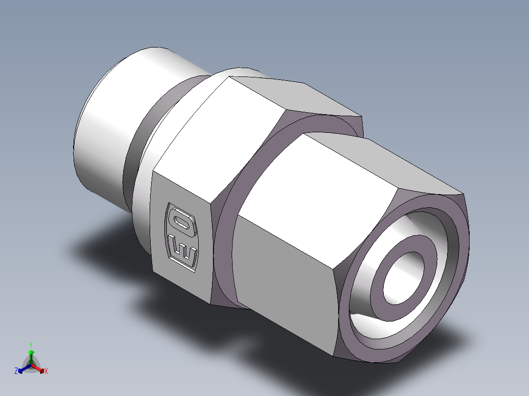 直通管螺纹组合接头、2BC-06-16WD非标主视图