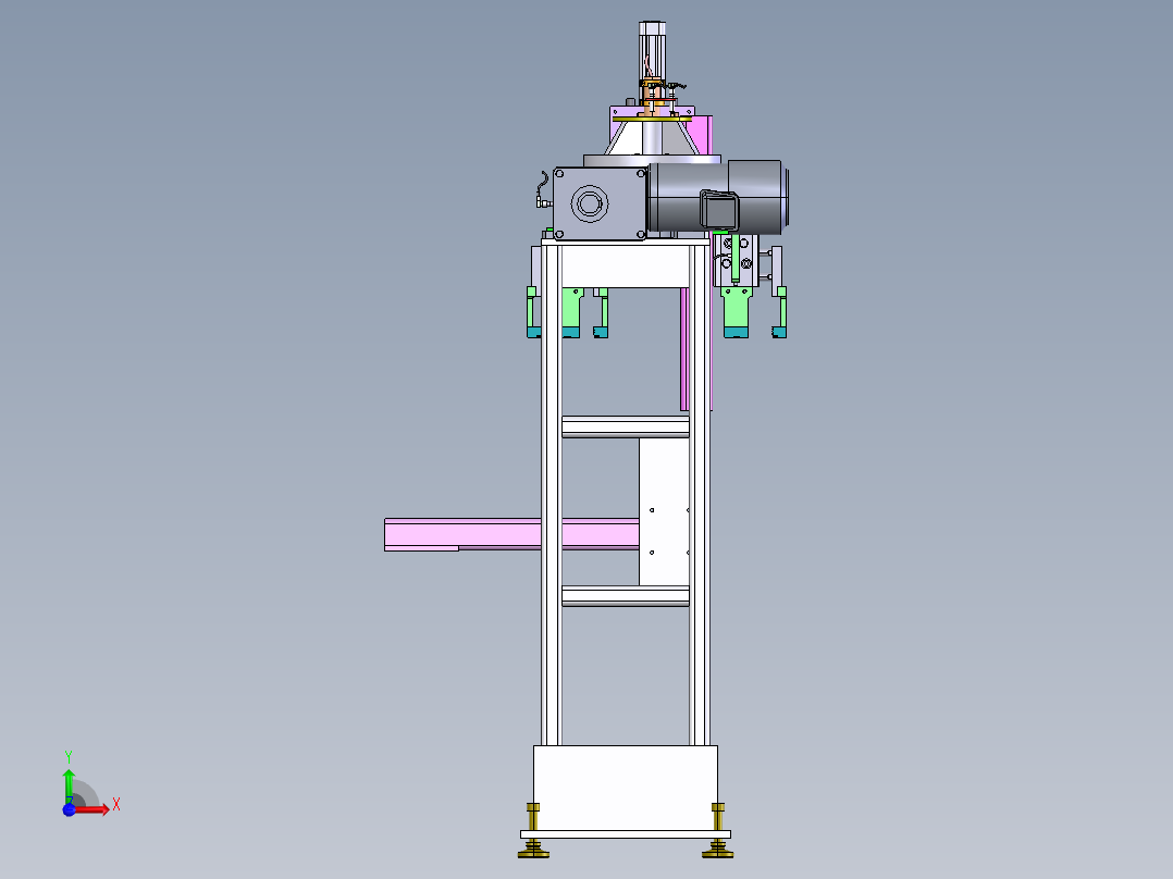 焊机卸载装置前视图