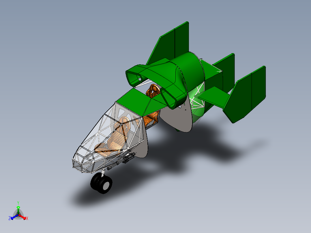 直升机(28)正等轴测图
