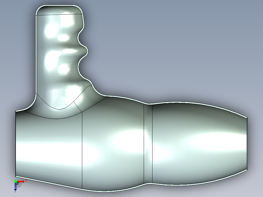 鼓风机壳俯视图