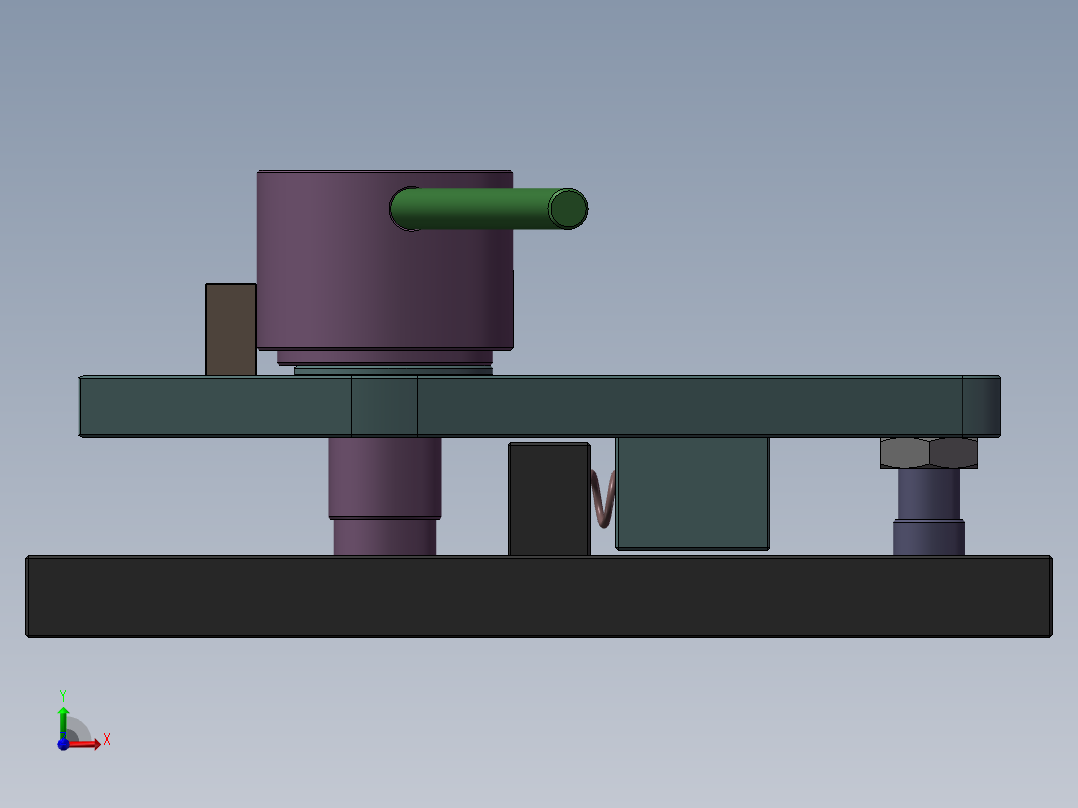 Fixture-592步进式带式夹紧器工装夹具前视图
