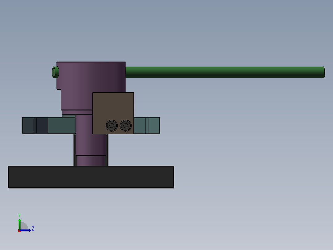 Fixture-592步进式带式夹紧器工装夹具左视图