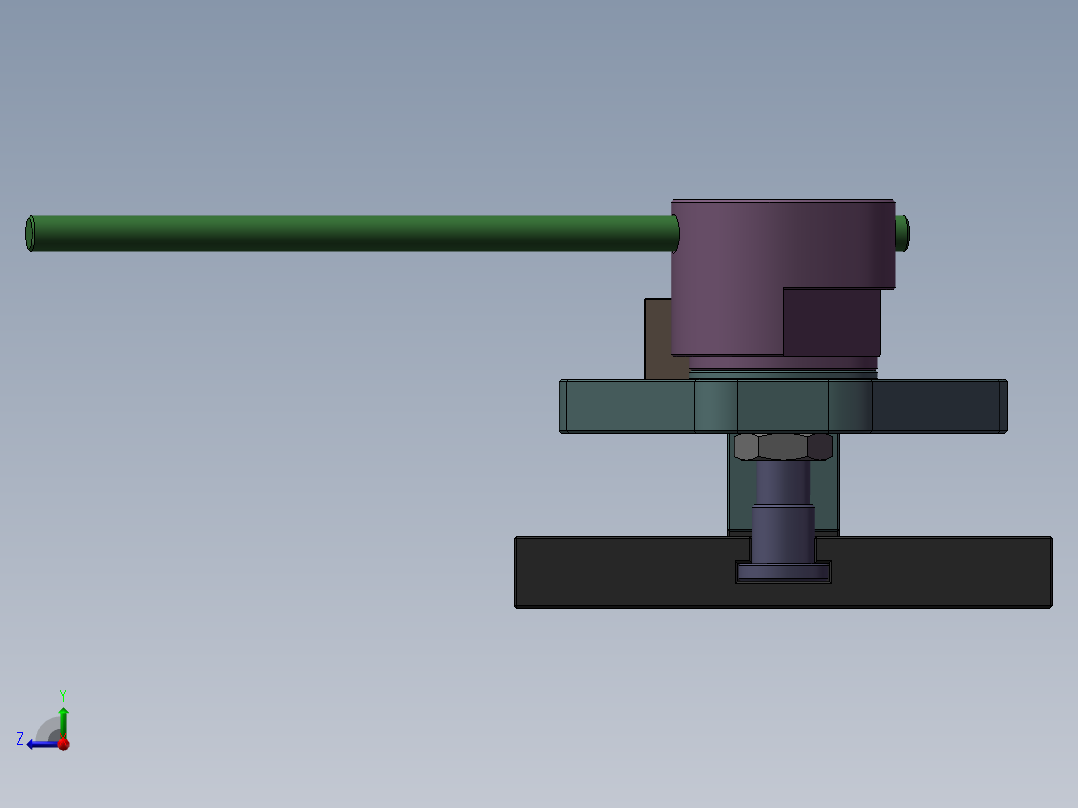 Fixture-592步进式带式夹紧器工装夹具右视图