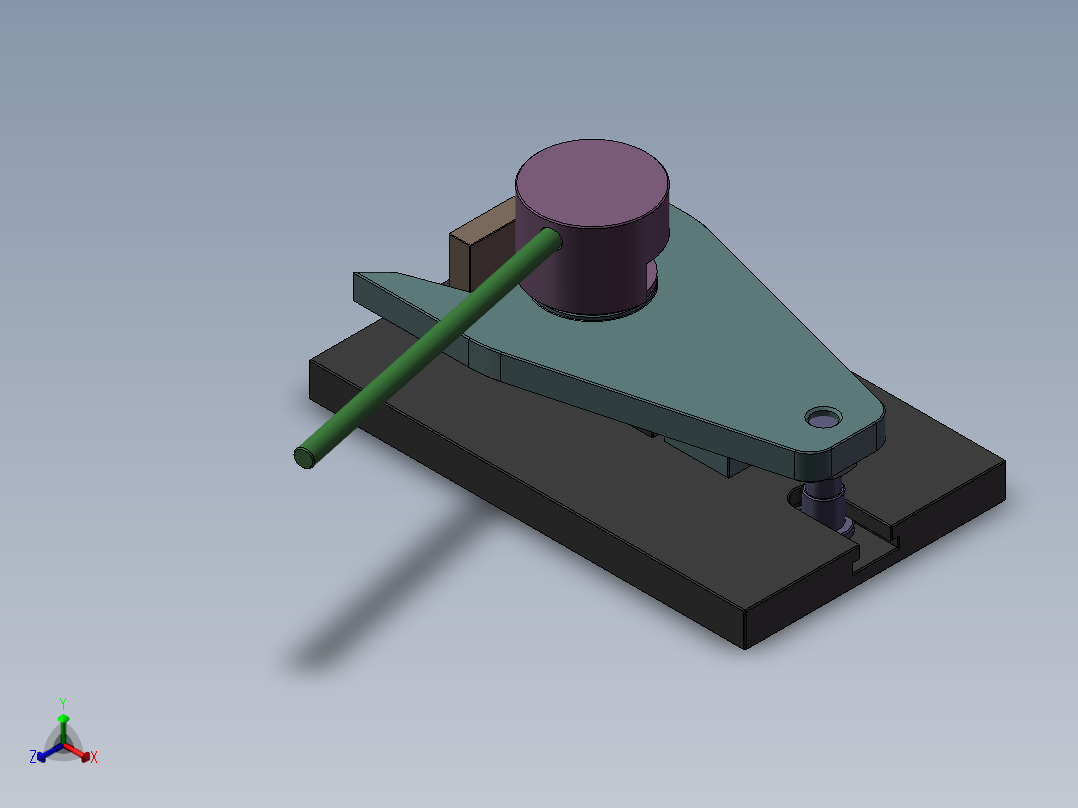 Fixture-592步进式带式夹紧器工装夹具正等轴测图