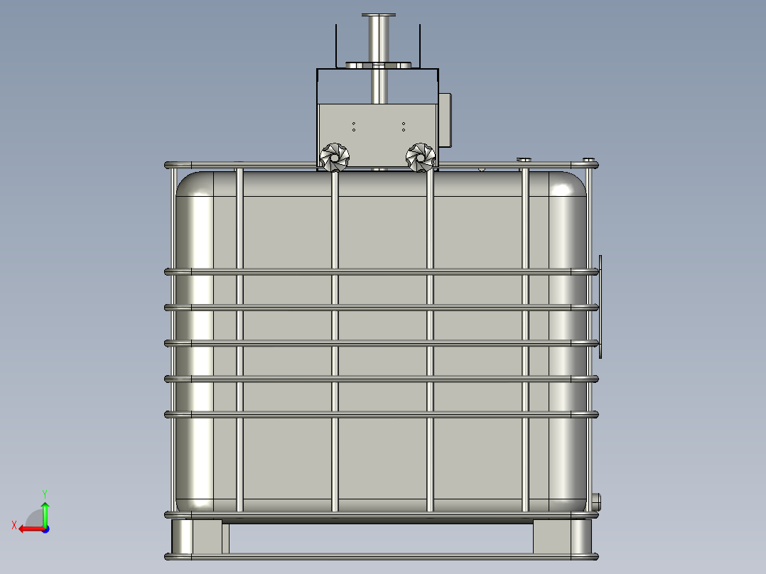IBC液体储罐后视图