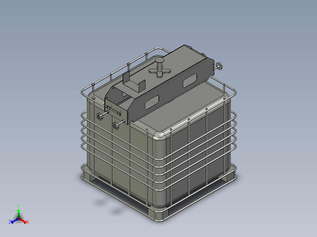 IBC液体储罐正等轴测图