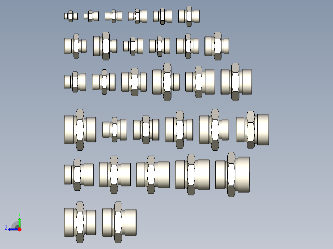 焊接式端直通管接头(JB966-77)右视图