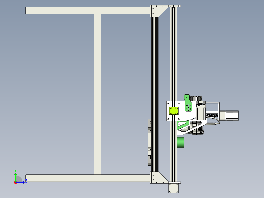 A3003750-数控铣床左视图