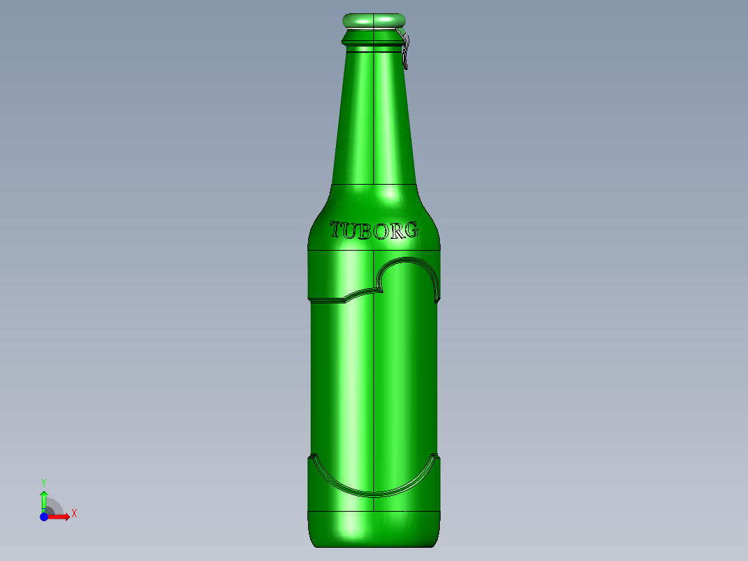 啤酒瓶、瓶子(9)前视图