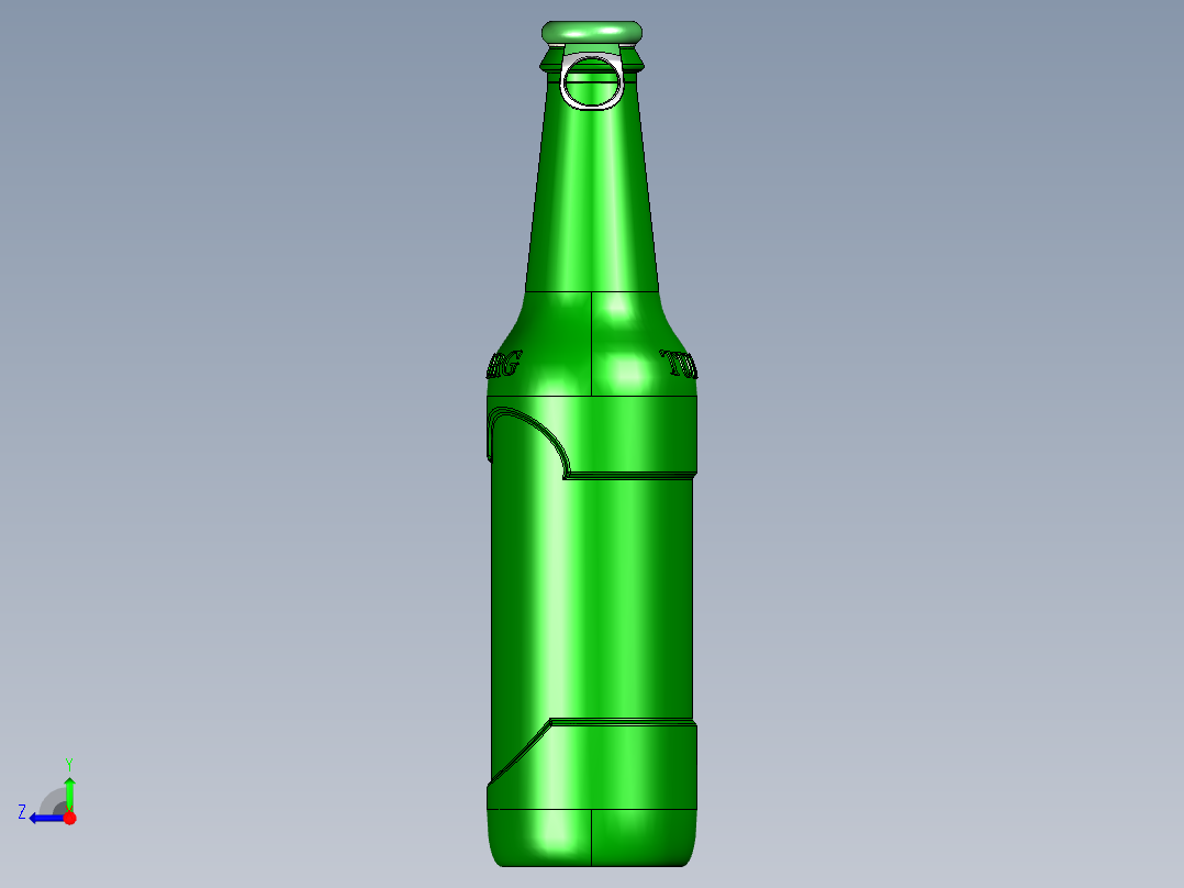 啤酒瓶、瓶子(9)右视图