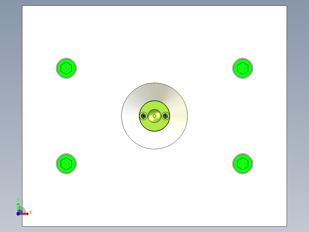 显示屏面板（曲面分型）前视图