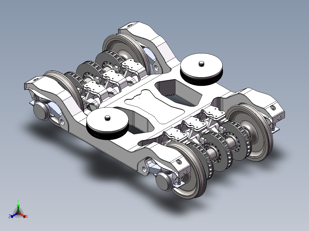 CRH1拖车转向架总成---CRH1型车高铁动车组-转向架拖车