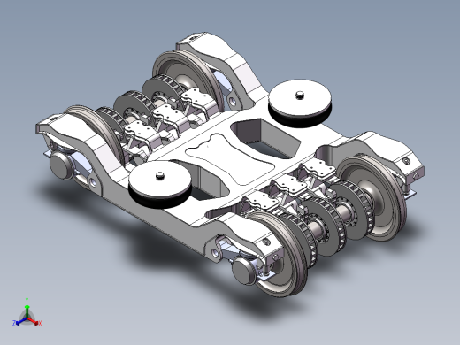 CRH1拖车转向架总成---CRH1型车高铁动车组-转向架拖车