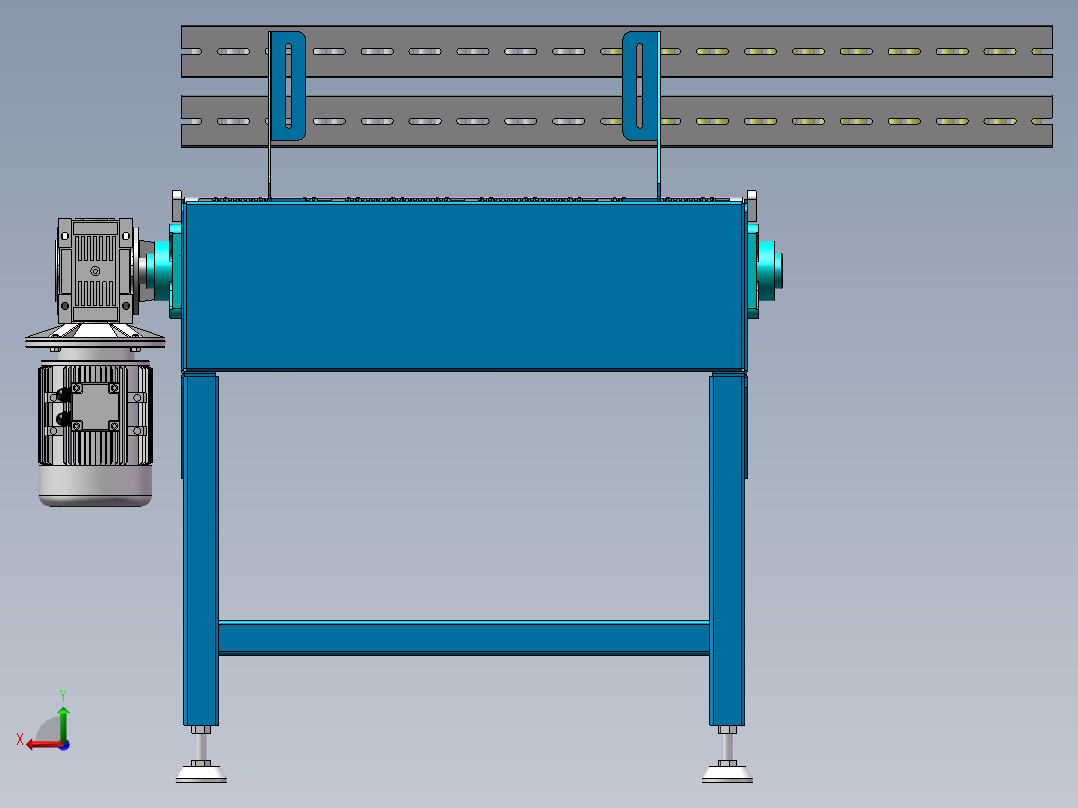英特乐滚珠模块输送带后视图