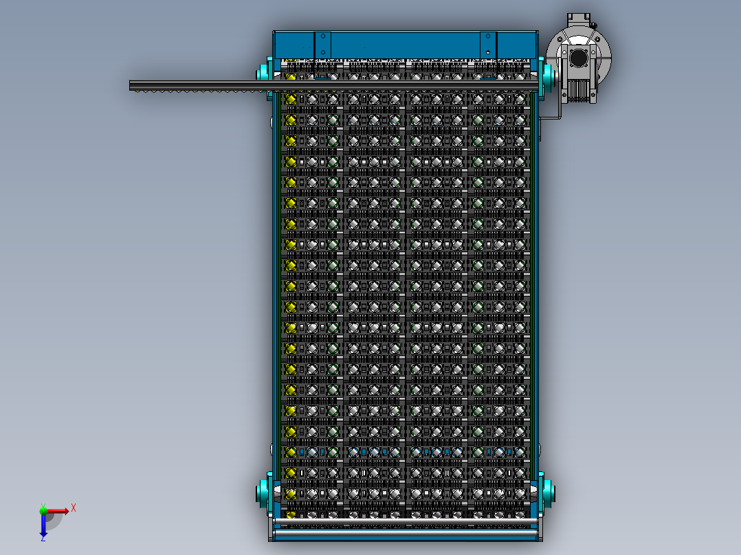 英特乐滚珠模块输送带俯视图