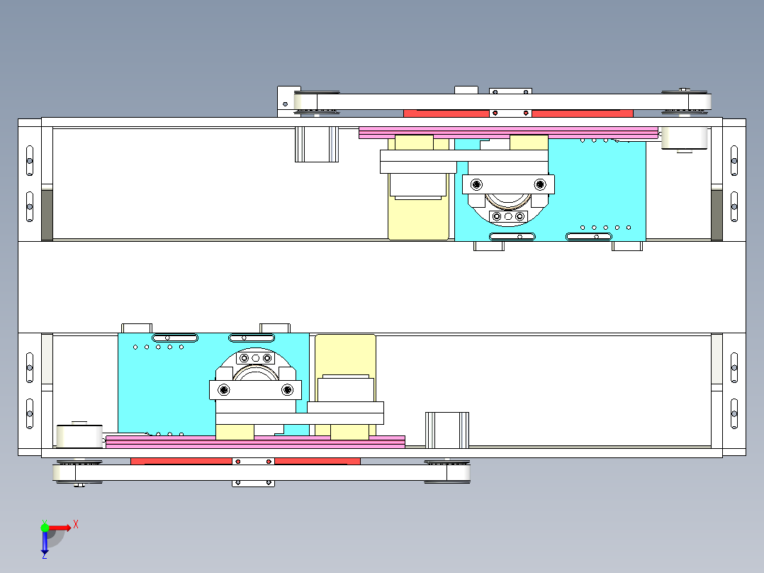 伺服移印机构设计俯视图
