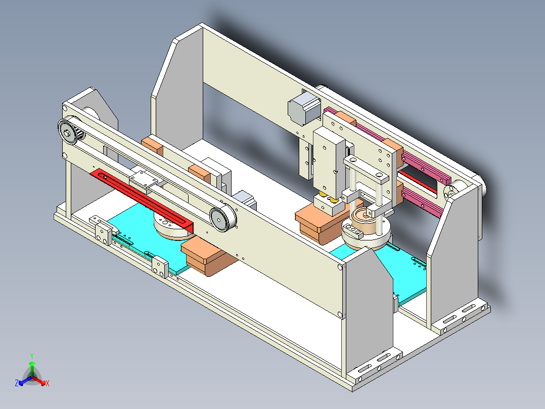 伺服移印机构设计正等轴测图