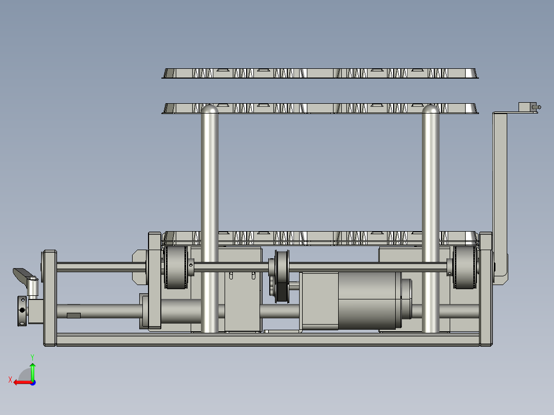 进料组件后视图