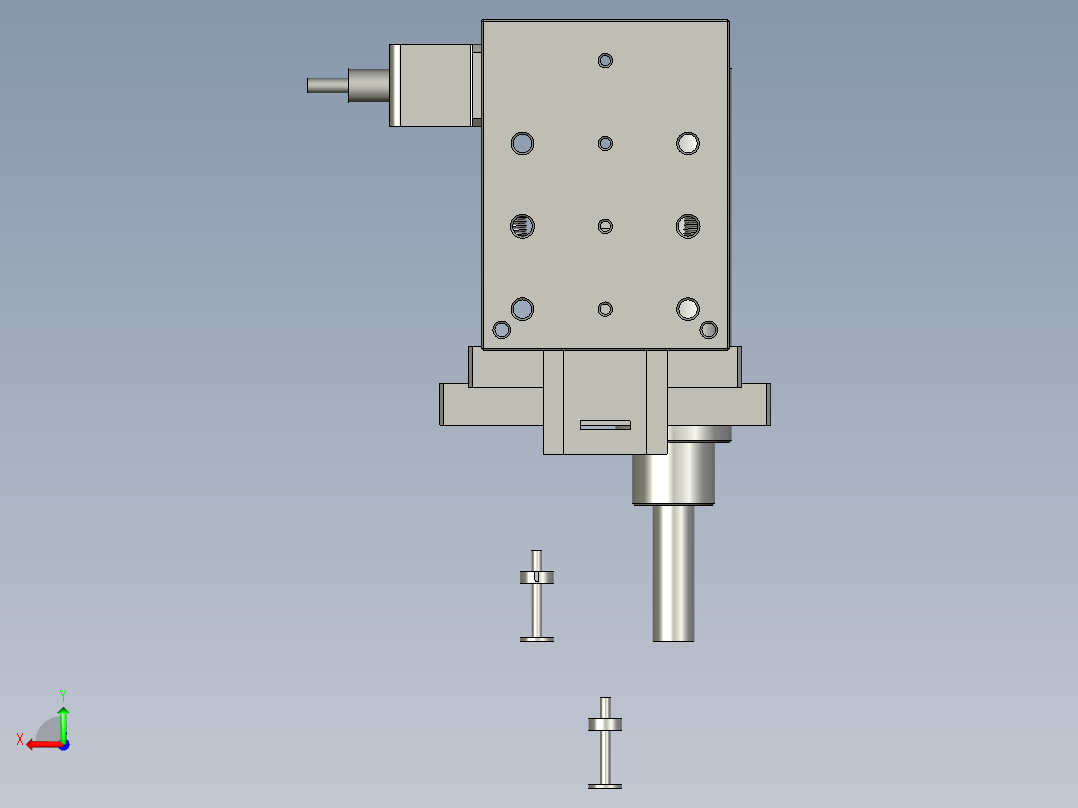 硬度探头总组件后视图