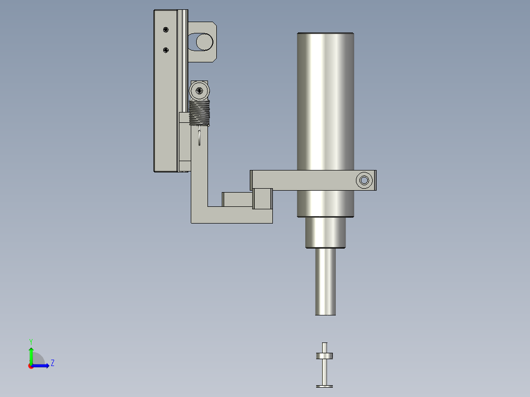硬度探头总组件左视图