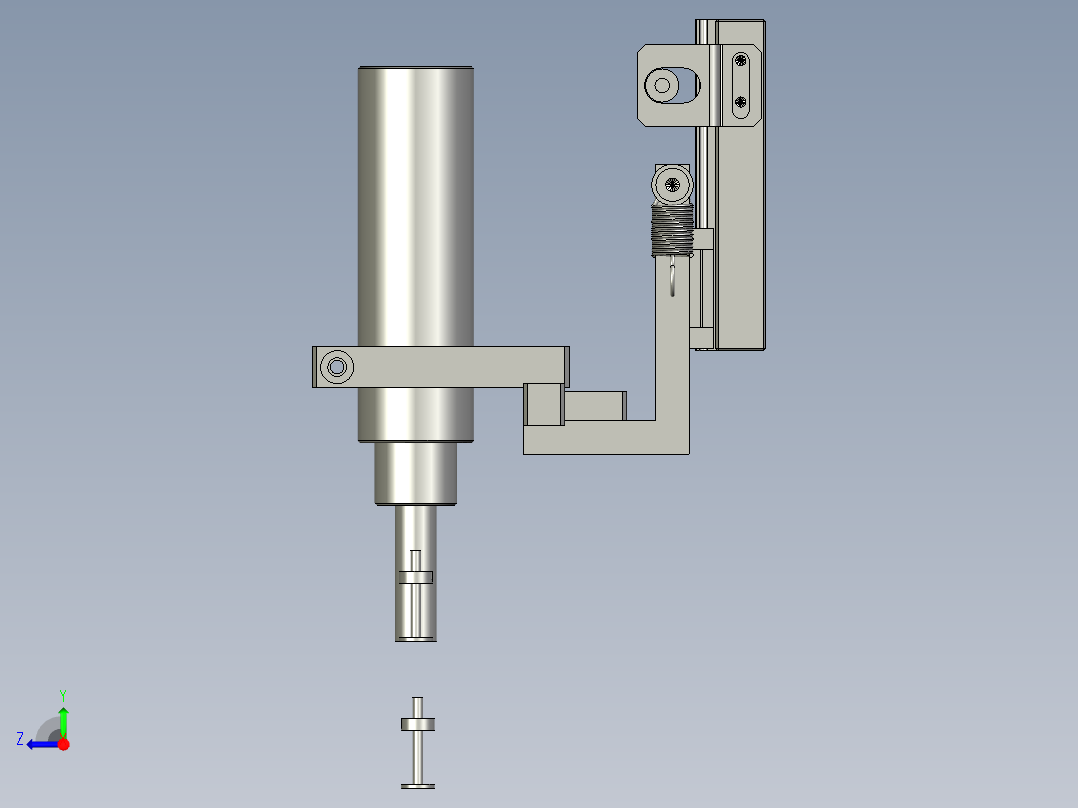 硬度探头总组件右视图