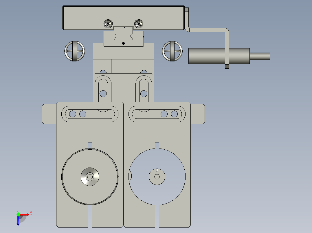 硬度探头总组件俯视图