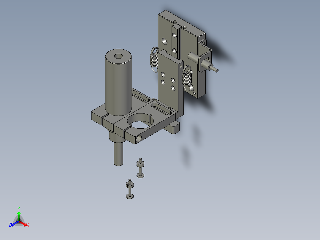 硬度探头总组件正等轴测图