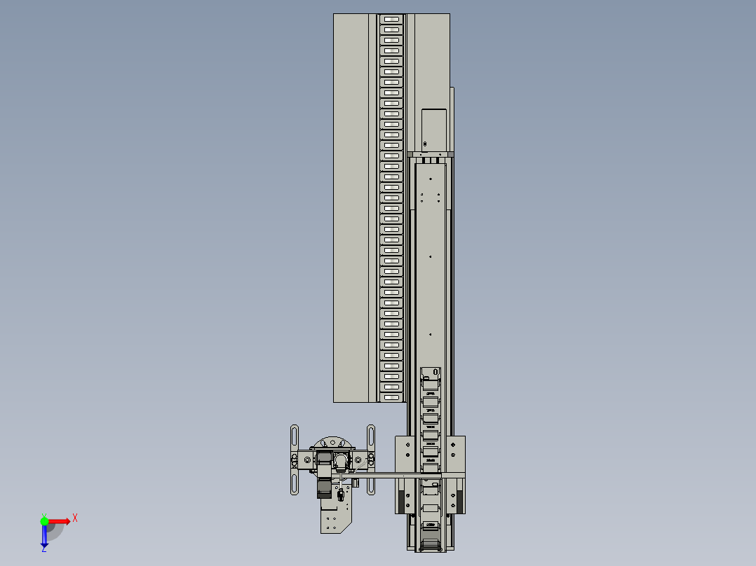 上料机械手部分俯视图