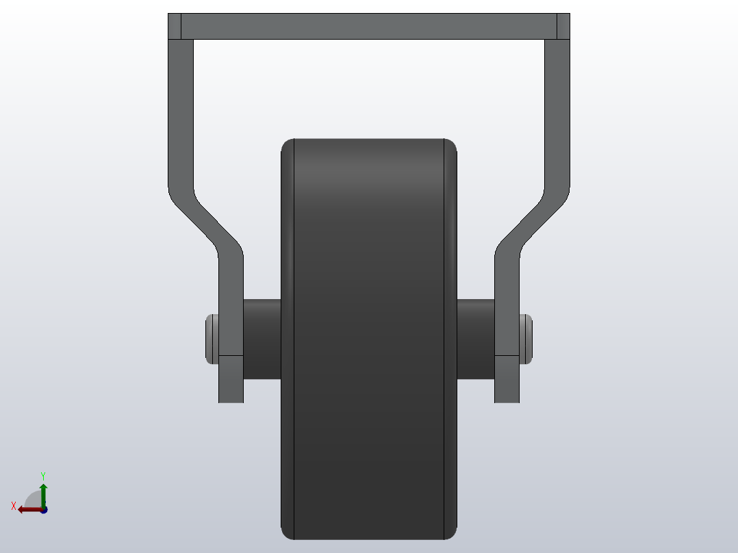 Z07-02-040-375B轻型轮[Z07-02-032-375B]脚轮后视图